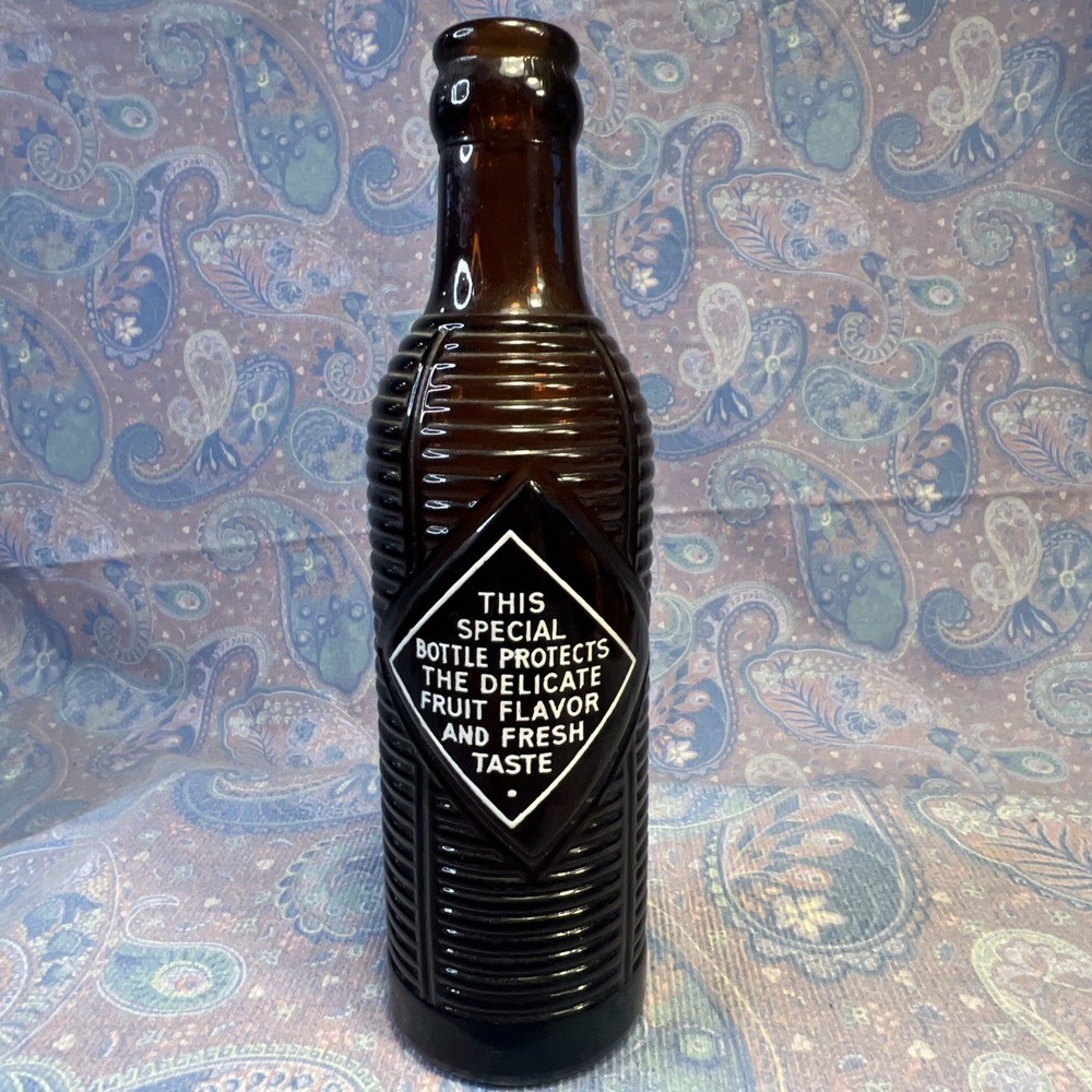 Vintage orange crush Ribbed Beehive Amber glass bottle 7oz 1970's - Picture 4 of 10
